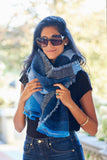 Two Tone Blues/Grey Scarf Shawl