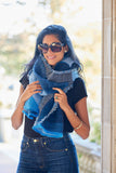 Two Tone Blues/Grey Scarf Shawl