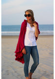 City Ruffle Shawl (Red) - april-marin