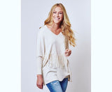 Normandy Fringe Sweater - april-marin