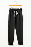 Aspen Drawstring Hoodie and Pocketed Pants Set - Black