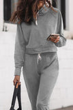 Aspen Hoodie and Pocketed Joggers Set - Grey