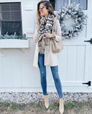 Cheetah Fringe Scarf